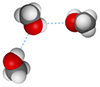 Водородная связь между молекулами воды