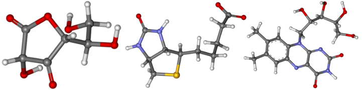 модели молекул витаминов