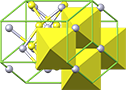 Cinnabar crystal structure, кристаллическая структура киновари