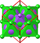 Halite crystal structure, кристаллическая структура галита